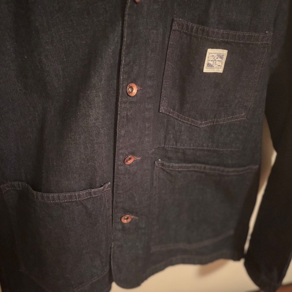 Gap Workwear Denim Button-Up Cotton Chore Coat Jacket - Picture 2 of 3